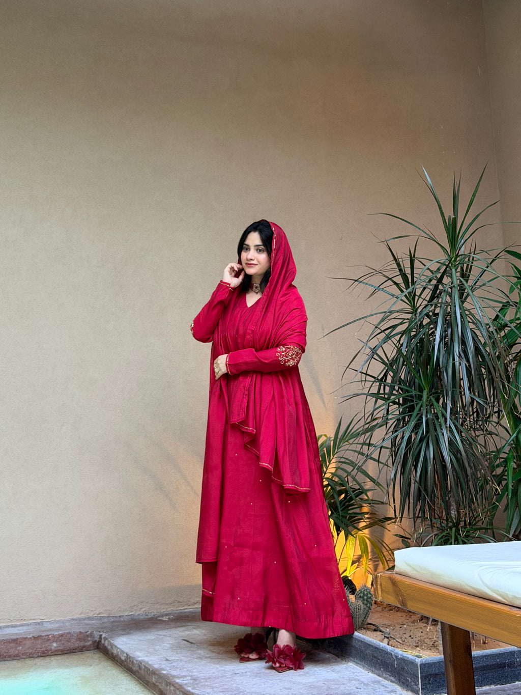 Pure mulchanderi anarkali suit