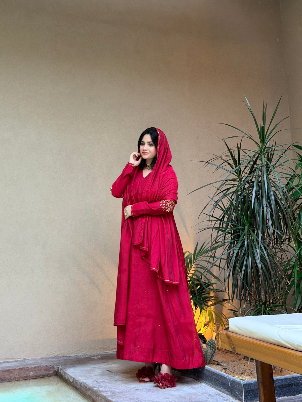 Pure mulchanderi anarkali suit