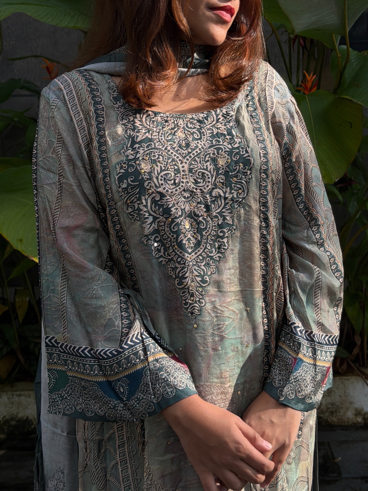 Pure muslin suit-110