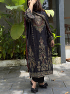 Black muslin suit