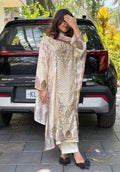 Floral pure muslin suit