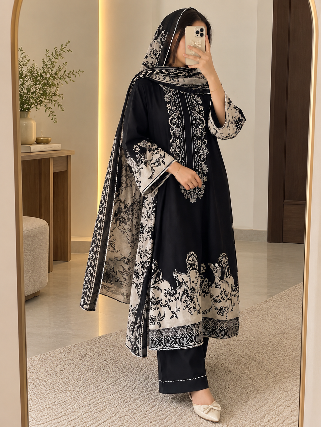 Black Pakistani suit