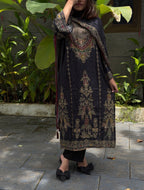 Black muslin suit