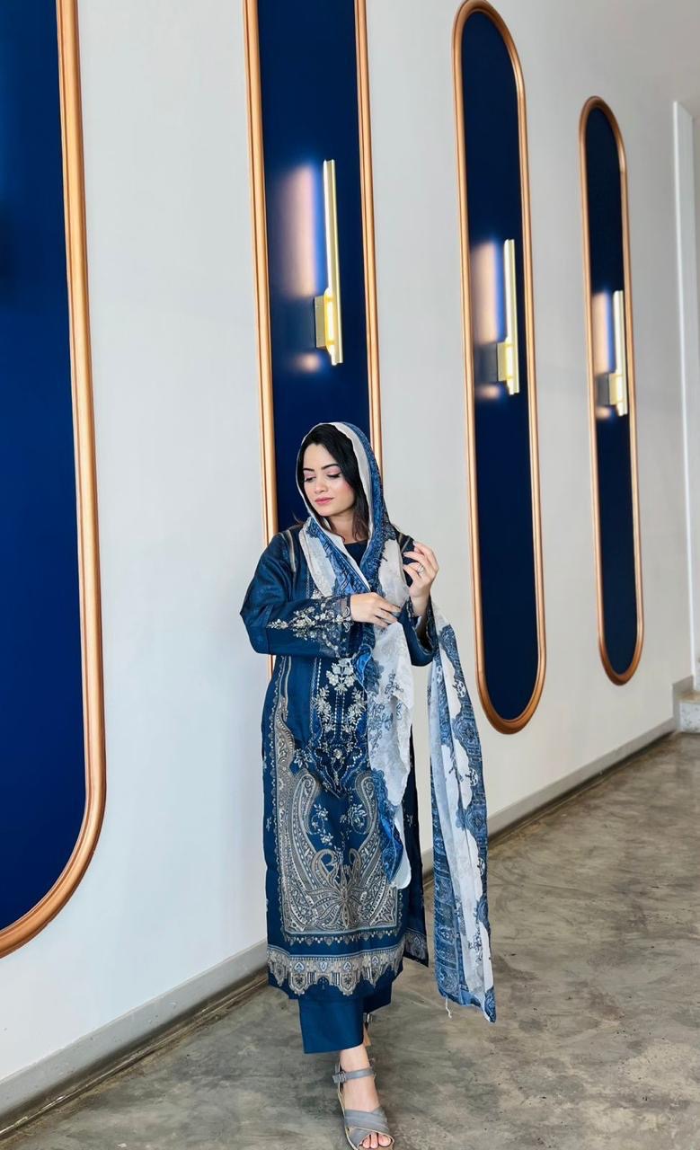 Blue pakistani suit