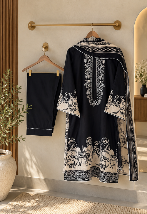 Black Pakistani suit