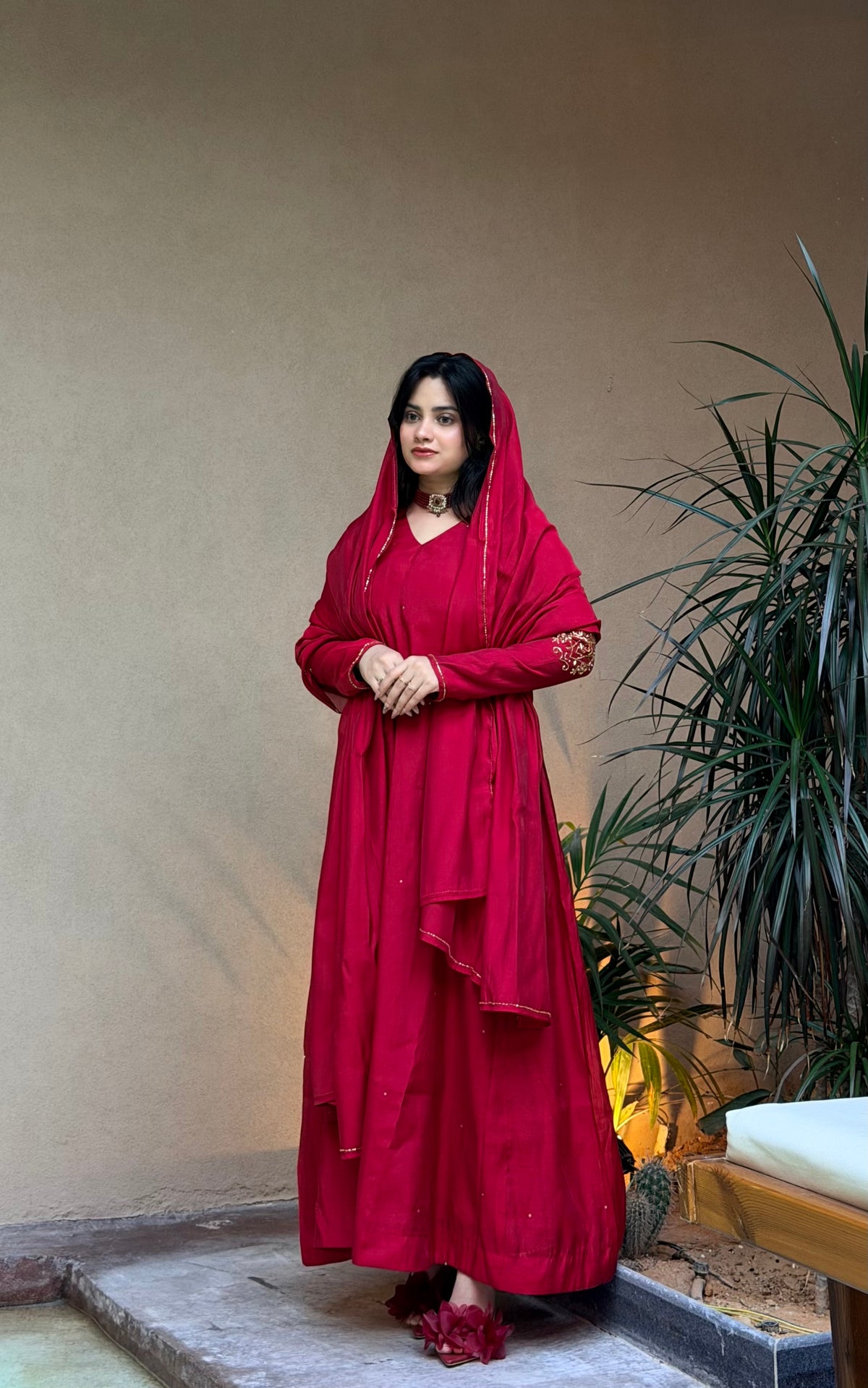 Pure mulchanderi anarkali suit