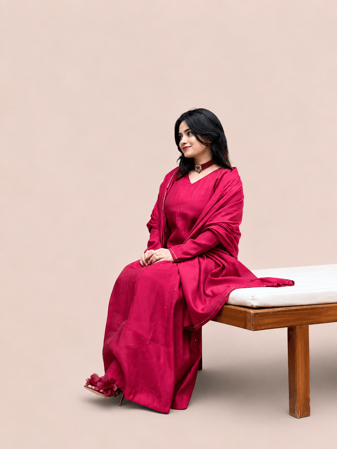 Pure mulchanderi anarkali suit