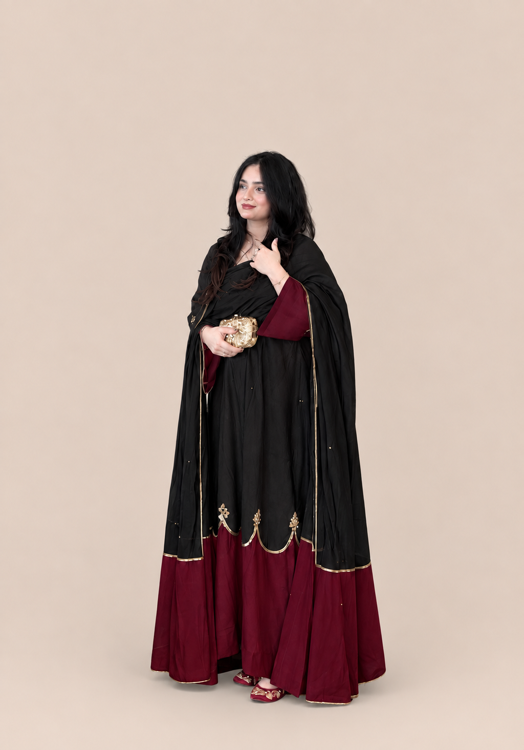 Double shaded premium Handworked suit-1111