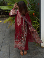 Maroon pakistani suit