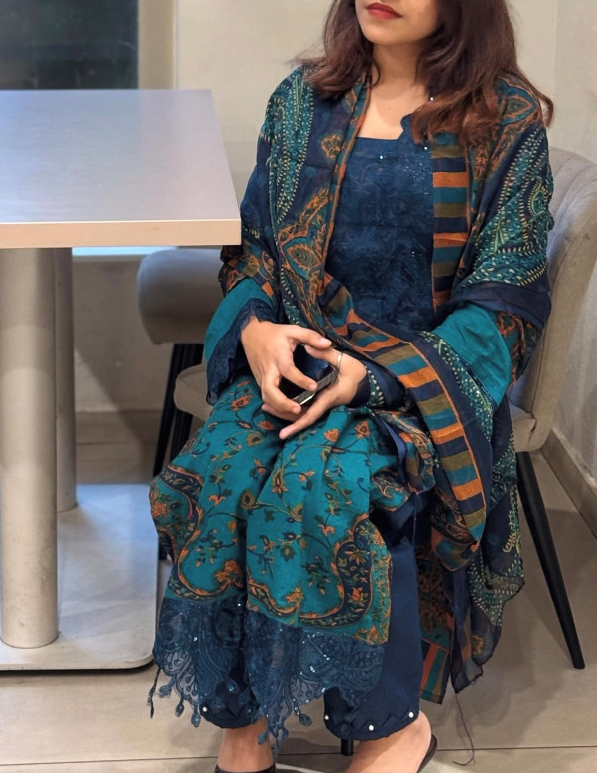 Blue pakistani suit