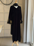 Black premium velvet suit-1016
