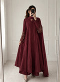 Premium maroon anarkali suit-1013
