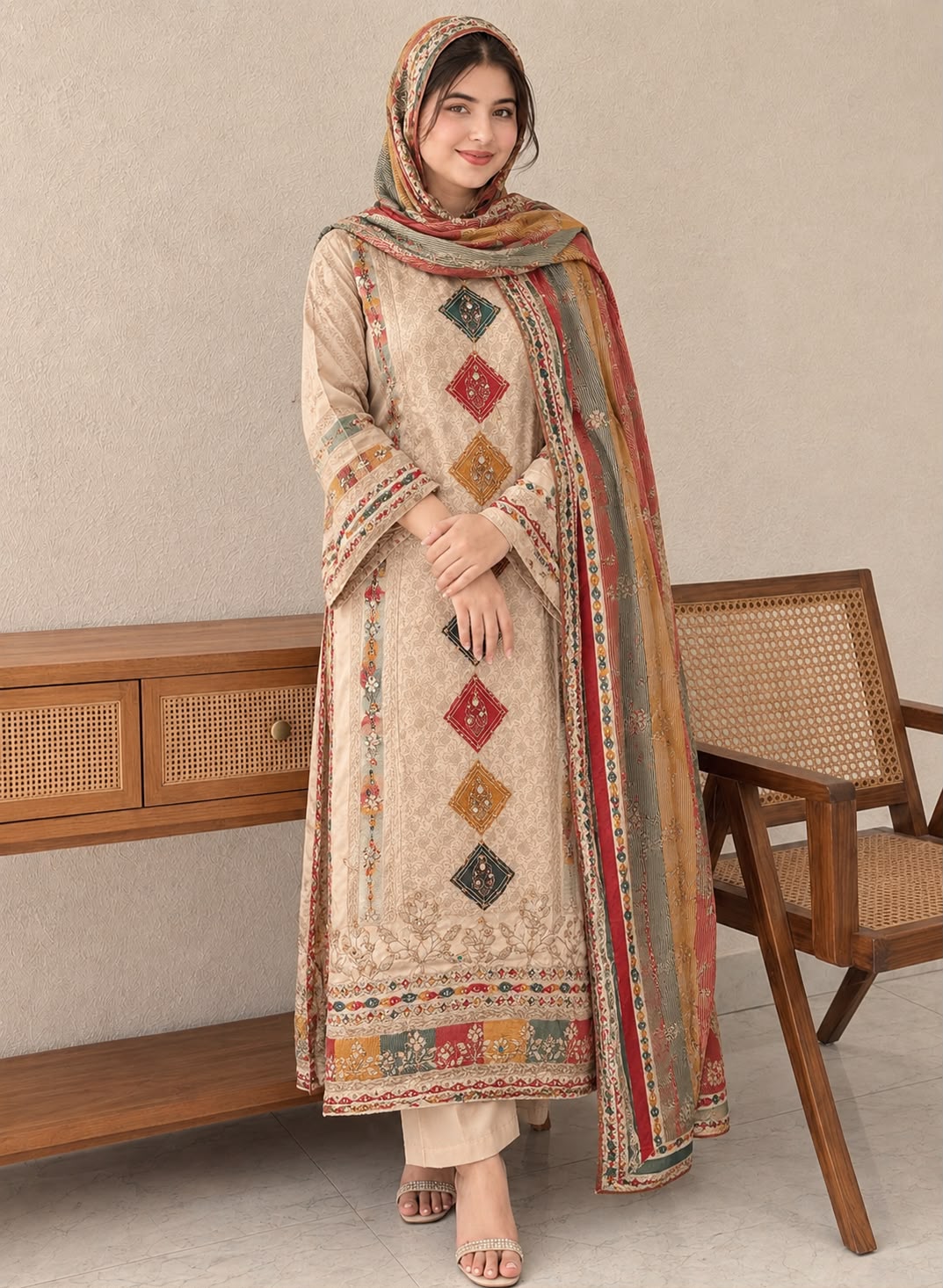 Pure crepe suit-106
