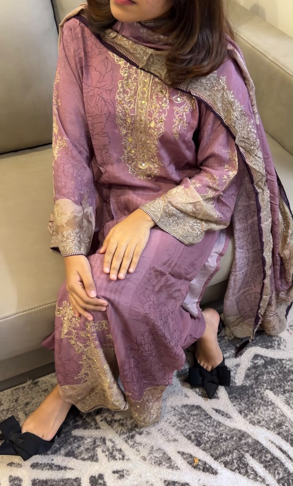 Lavender muslin suit-109