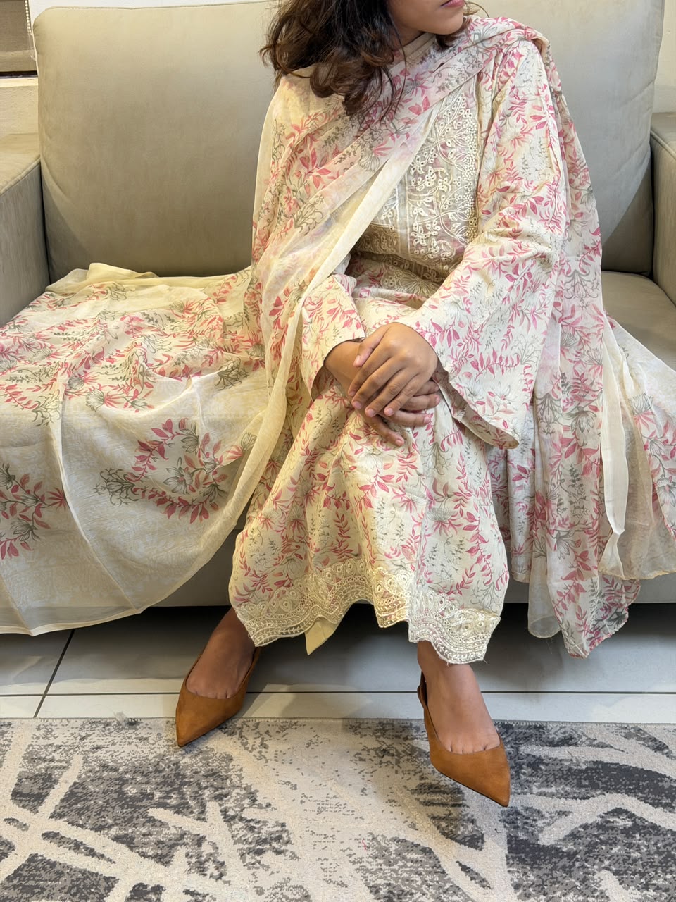 Floral pakistani suit