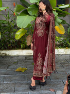 Red muslin suit
