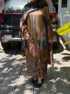 Multicoloured muslin suit