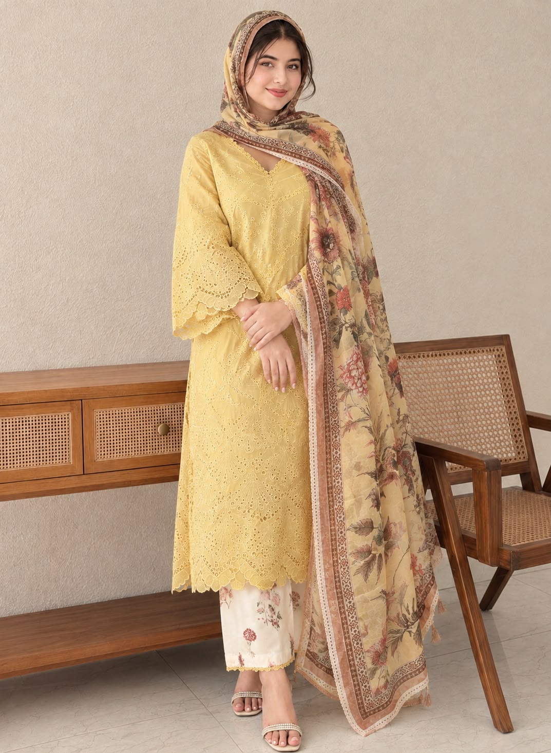 Yellow Readymade Suit -1011