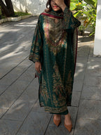 Pure muslin green suit-105