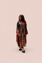 Black & Brown pure muslin suit