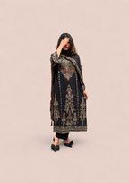 Black muslin suit