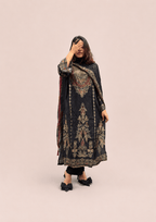 Black muslin suit
