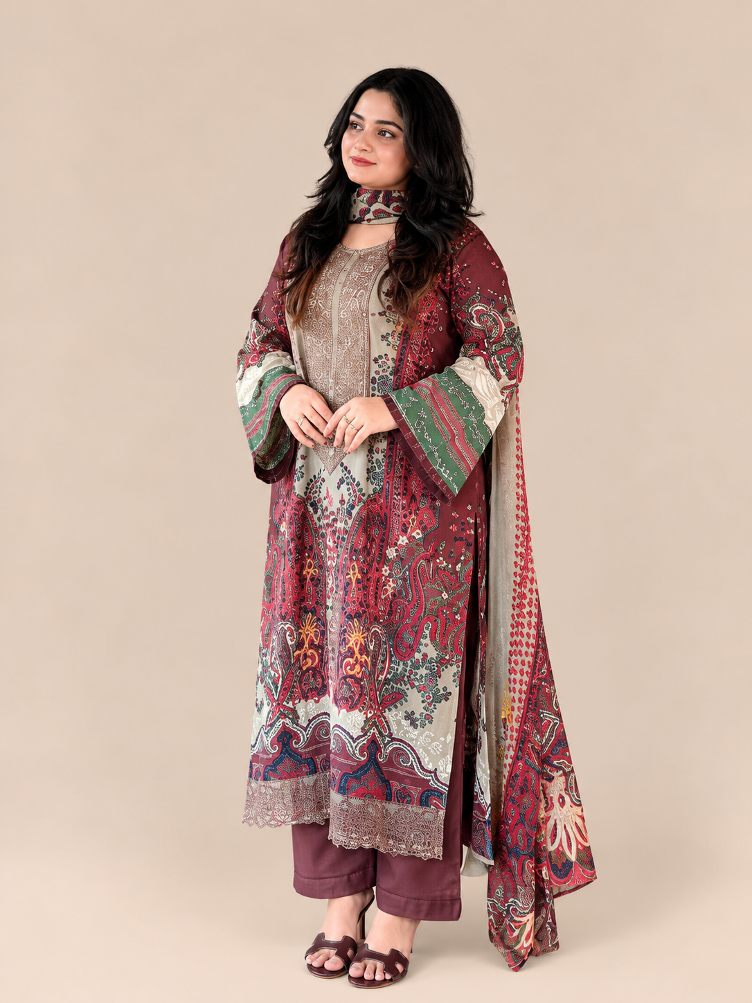 Multicoloured Pakistani Suit