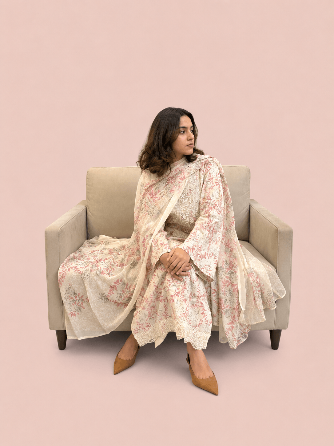 Floral pakistani suit
