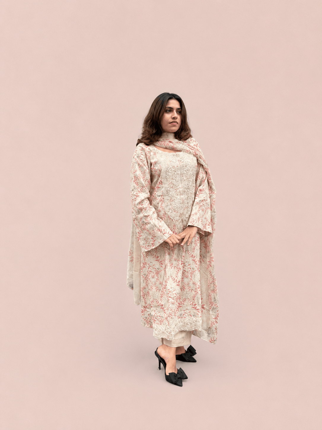 Floral pakistani suit