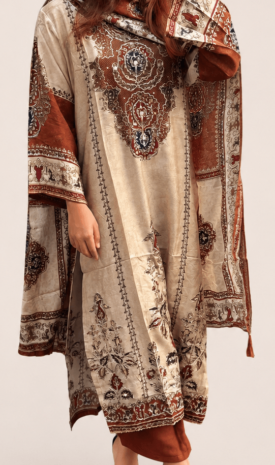 Brown muslin suit