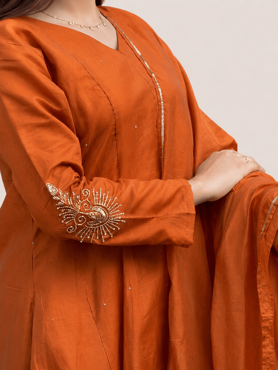 Orange Handworked Suit