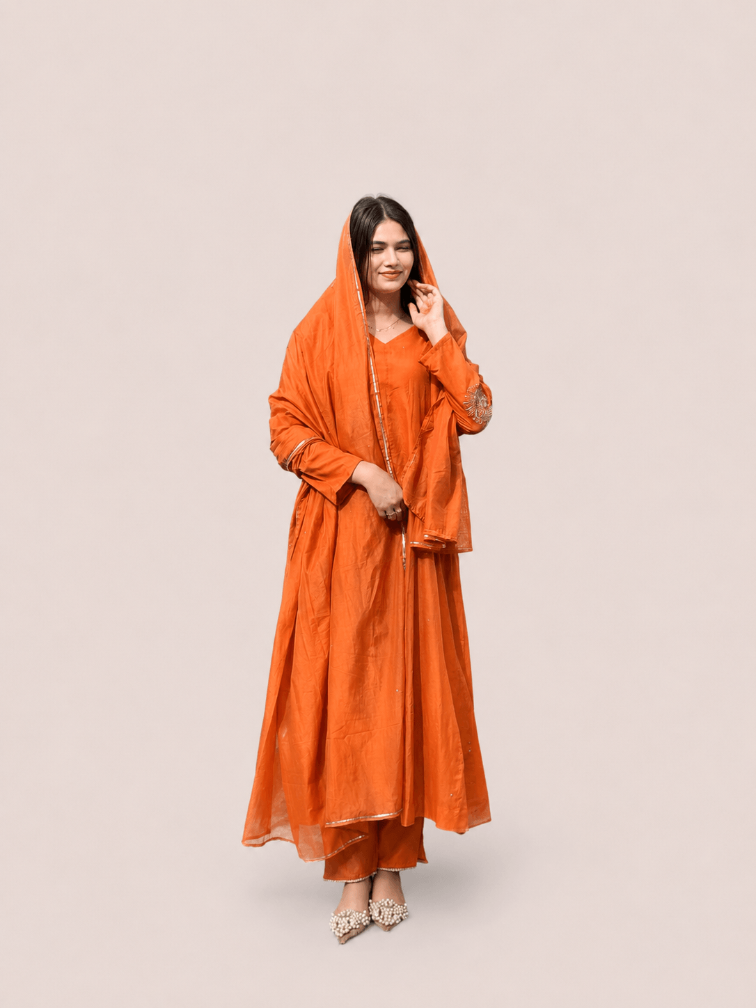 Orange Handworked Suit