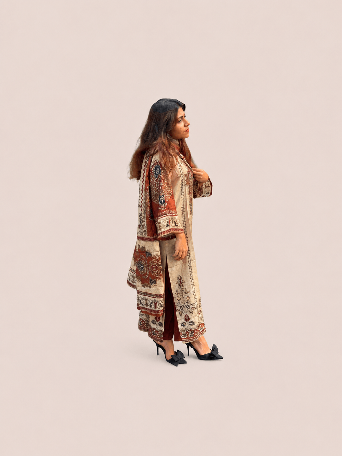 Brown muslin suit