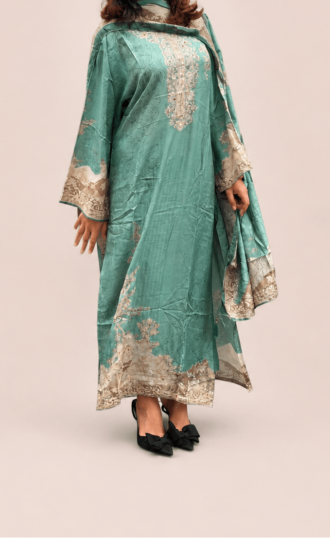 Pastel muslin suit