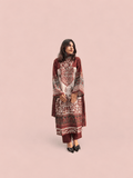 Red casual pakistani suit
